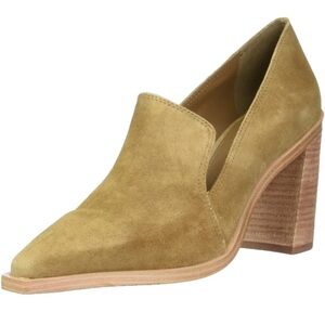 Vince Camuto Women's  Wevenly Stacked Heel Pump Sandy Brown 7